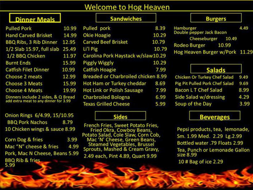 Hog heaven outlet bbq